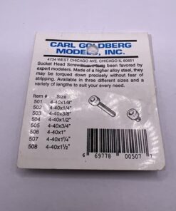 Alternative view of Carl Goldberg Head Screws 4-40 No.507 Rc Airplane Parts Vintage