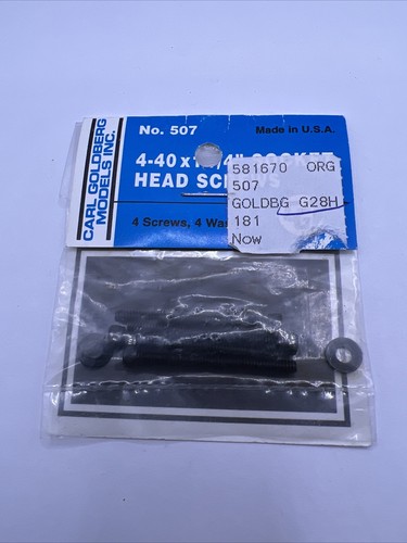 Carl Goldberg Head Screws 4-40 No.507 Rc Airplane Parts Vintage