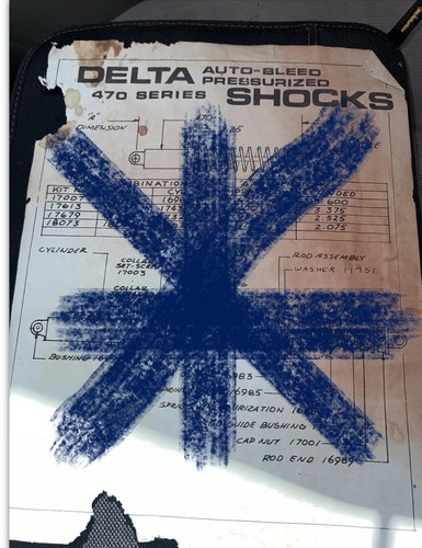 Delta Rc Car Auto Bleed Shocks 470 Series Parts List 1 Sheet 1985 Vintage Rc Car