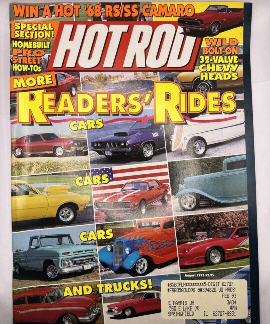 Hot Rod Magazine August 1991 Issue