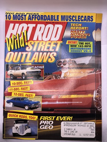 Hot Rod Magazine February 1991 Issue