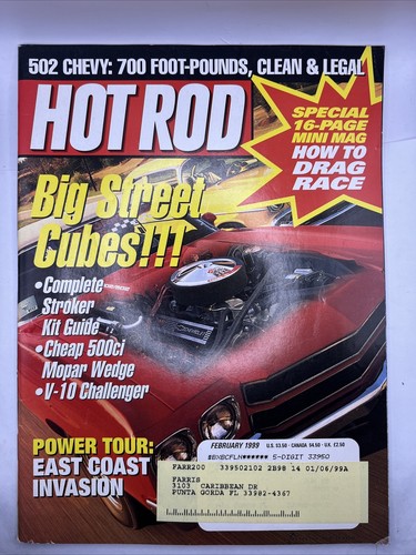Hot Rod Magazine February 1999 Issue