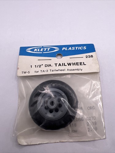 Klett 1 1/2 " Diameter tail or landing wheel TW-3 580538 Rc Airplane Part