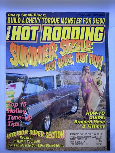 Popular Hot Rodding Magazine August 1991 Issue