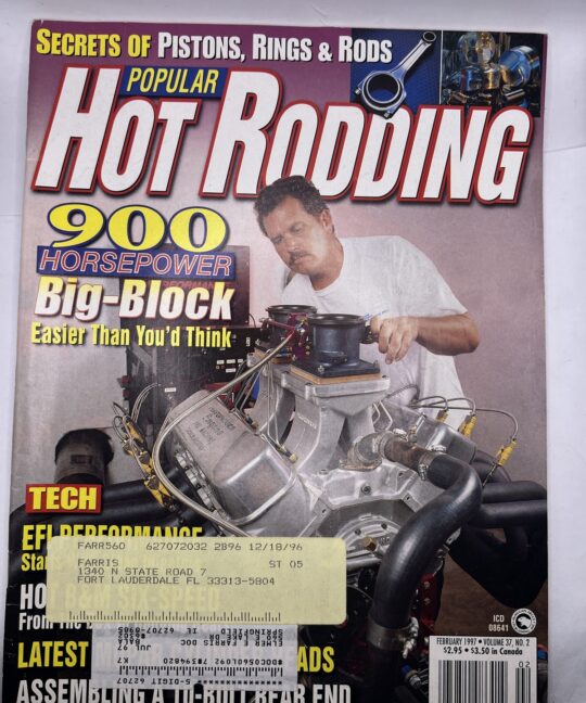 Popular Hot Rodding Magazine February 1997 Back Issue