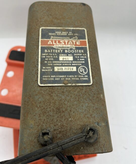 Rare Vintage Sears Roebuck Allstate  Battery Booster Model 608-71720 Untested