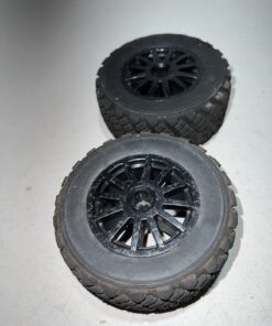 Short Course Truck Tires (4) 1/10 on 12mm Hex Wheels Used
