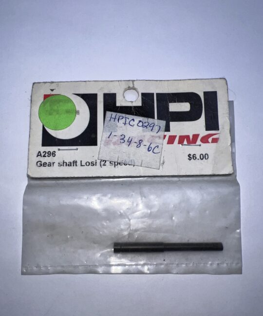 Vintage RC Car HPI A296 Gear Shaft for Team Losi 2-Speed Transmission Old Stock