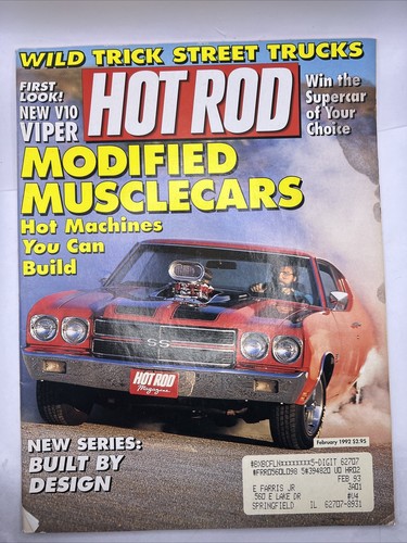 Hot Rod Magazine February 1992 Issue