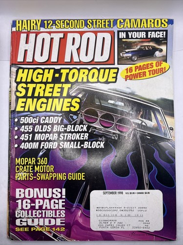 Hot Rod Magazine September 1998 Issue