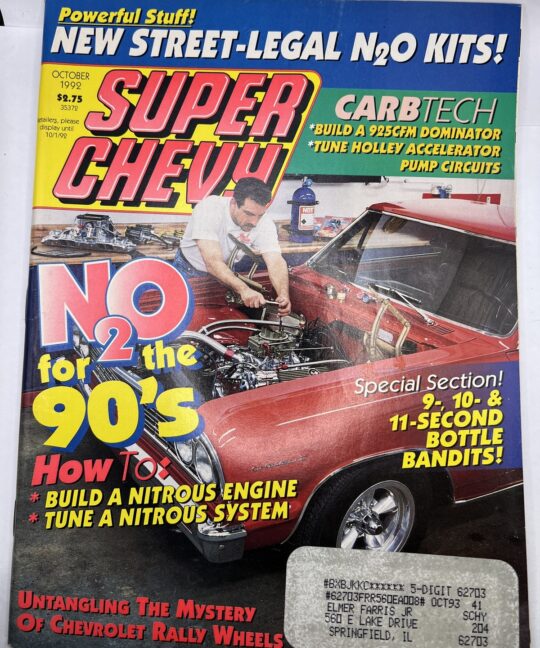 Super Chevy Magazine October Issue 1992