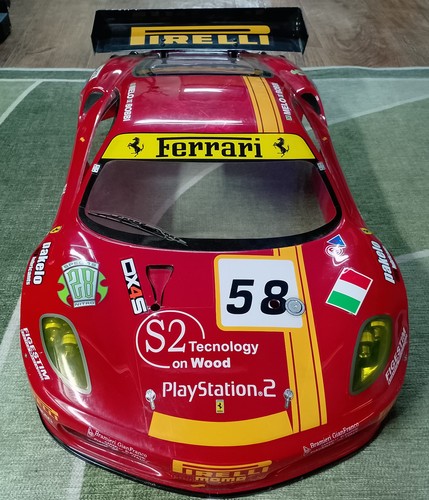Vintage Kyosho 1/7 scale Ferrari 430 GT RC Body w/ Working Light Kit