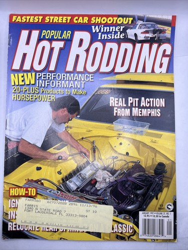 Popular Hot Rodding Magazine January 1997 Back Issue