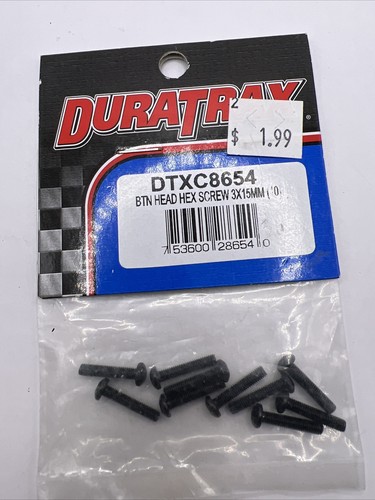 Duratrax Dtxc8654 Button Head Hex Screw 3x15mm (10)