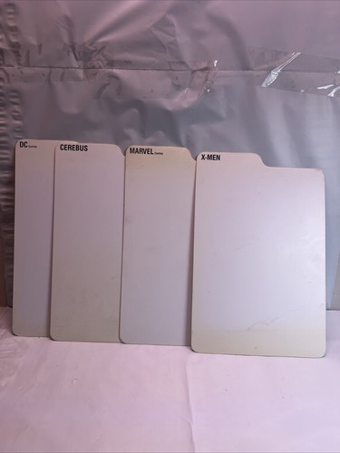 Star Trex White Tabbed Plastic Vintage Size Comic Book Storage Box Dividers Used