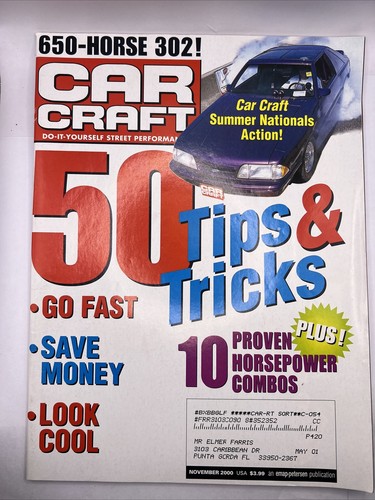Car Craft Magazine November 2000 Issue