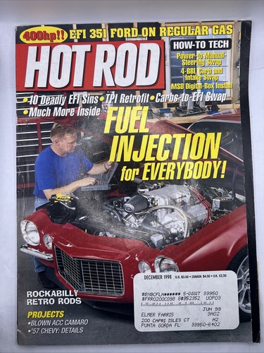 Hot Rod Magazine December 1998 Issue