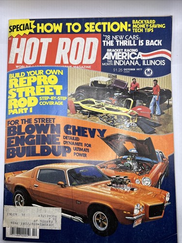 Hot Rod Magazine October Issue 1977