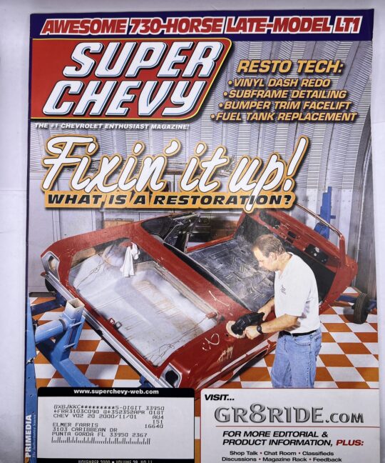 Super Chevy Magazine November 2000 Back Issue