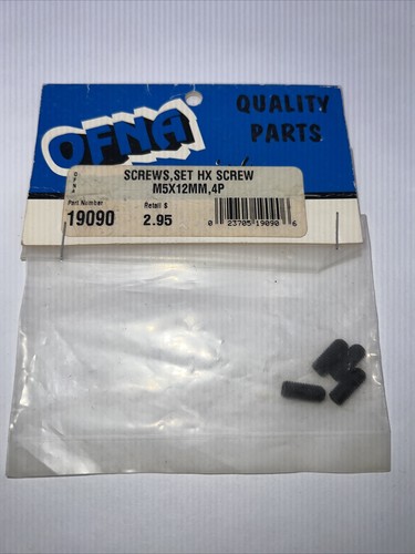 Vintage RC OFNA Grub Screws Black Set Hex (4) 19090