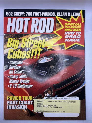 Hot Rod Magazine February 1999 Issue