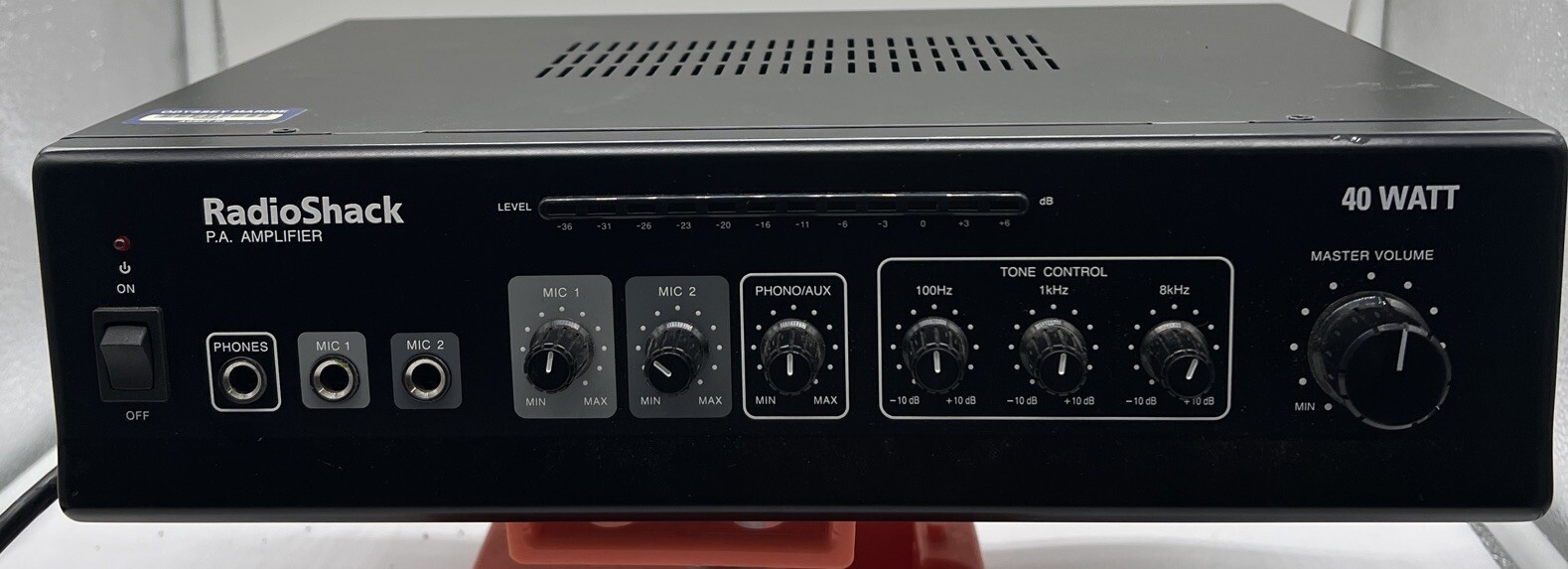 Radio Shack PA Amplifier 32-2054 40 Watt with Power Cord Amp Vintage Turns On