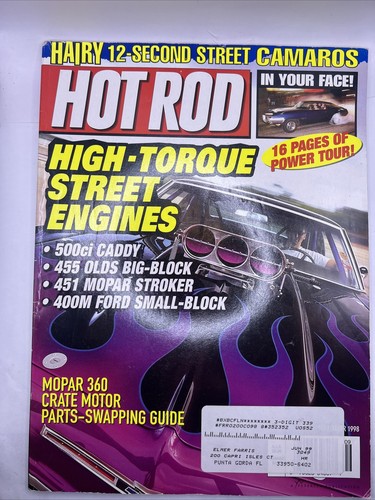 Hot Rod Magazine September 1998 Issue