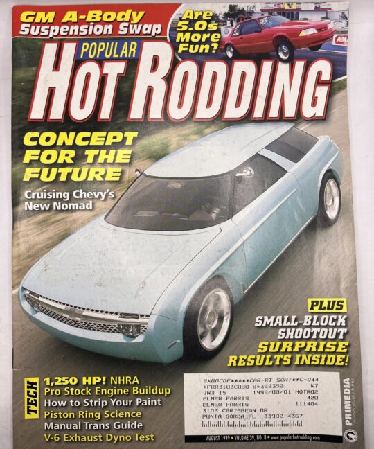 Popular Hot Rodding Magazine August 1999 Back Issue
