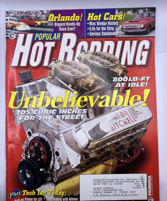 Popular Hot Rodding Magazine February 2000 Issue