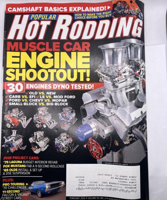 Popular Hot Rodding Magazine February 2010 Back Issue