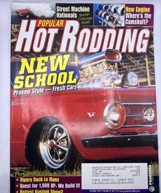 Popular Hot Rodding Magazine October 1999 Back Issue