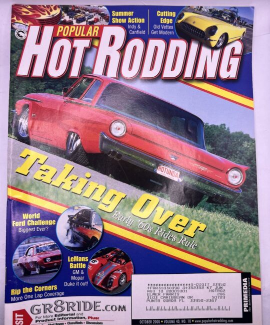 Popular Hot Rodding Magazine October 2000 Back Issue