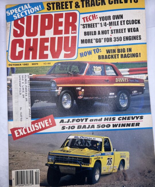 Super Chevy Magazine October 1982 Back Issue