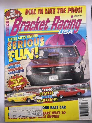 Bracket Racing USA Magazine January 1993 Back Issue