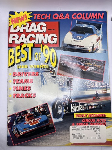 Drag Racing Magazine January 1991 Issue