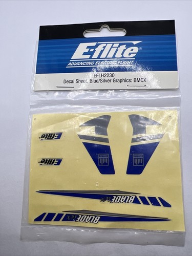 E-Flite Blade EFLH2230 Decal Sheet Blue/Silver Graphics: BMCX