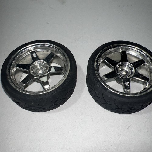 HPI RC Wheels & Tires 6-Spoke Wheel Rubber Tire Set