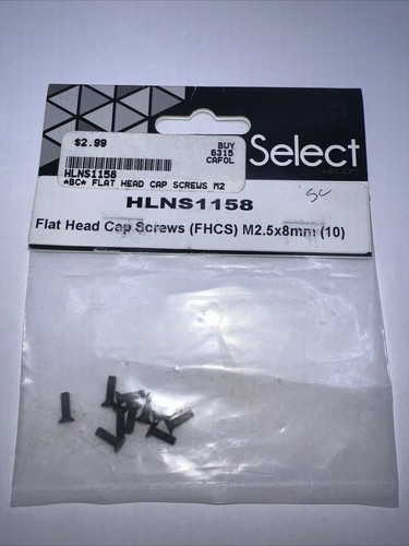Helion RC Flat Head Screws (FHCS) M2.5X8mm (10) HLNA1158