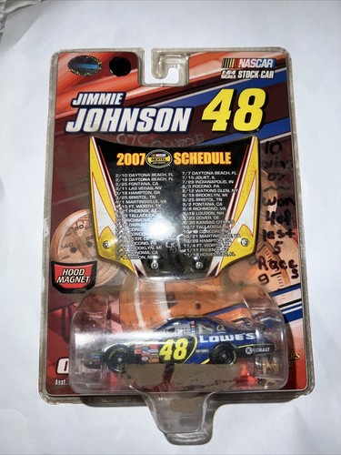 RARE, JIMMIE JOHNSON, LOWE'S 1/64 Winners Circle 2007 Schedule #48 Hood Magnet