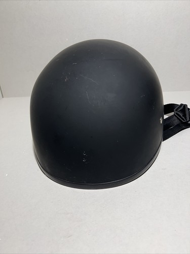 Motorcycle Helmet Daytona Skull Cap Half Shell DOT FMVSS # 218 - Matte Black-2XL