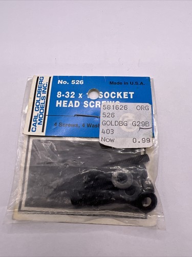 Carl Goldberg RC #526, 8-32 X 1" Socket Head Screws (4)