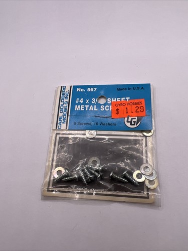CARL GOLDBERG #567 #4 x 3/8" SHEET METAL SCREWS SETS (1) New Oem