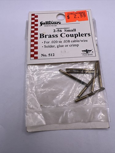 Sullivan Threaded Brass Coupler,2-56(8) [SUL512]
