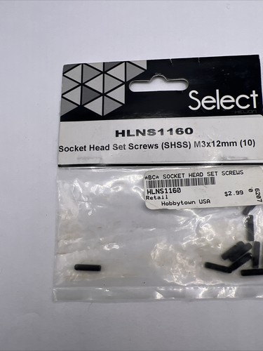 Helion Socket Head Set Screws (SHSS) HLNS1160 M3x12mm (10)