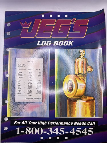 Jegs Drag Racing 1994 Log Book
