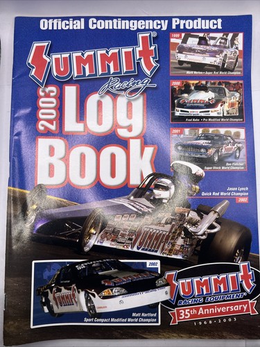 Summit Racing 2003 Log Book