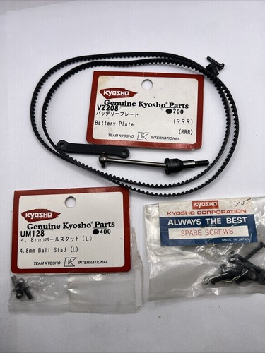 Kyosho Parts Lot Belts Axle Screws V-ONE Used Open Package