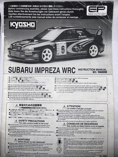 Kyosho Subaru Impreza WRC Instructions Manual 30941