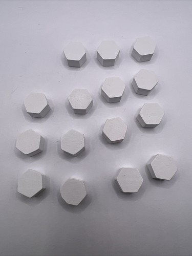 Lewis & Clark The Expedition Board Game Pieces 15 Resource Hexagons White