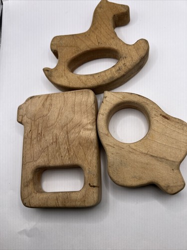 Kids Rattling Wooden Horse Toy Lot